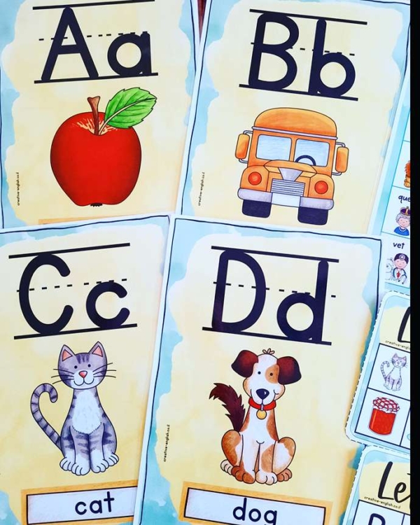 פוסטרים לתלייה אותיות באנגלית abc