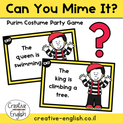 Can you mine it? Purim Costume Party Game Activity