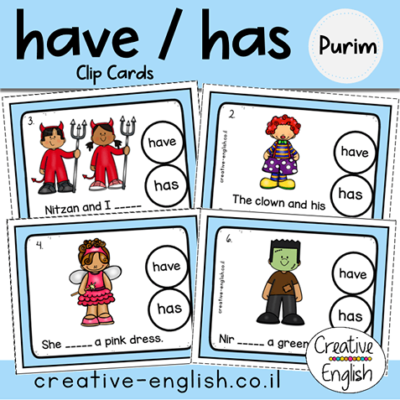 Purim have has clip cards