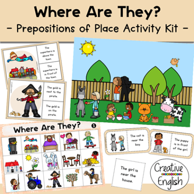 prepositions of place- תרגול מילות יחס באנגלית