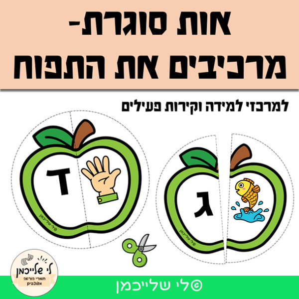 אות סוגרת ומודעות פונולוגית- מרכזון אותיות וקירות פעילים לראש השנה.